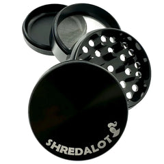 Sir Shredalot 4 Piece Metal Herb Grinder - 63mm - Discreet Smoker