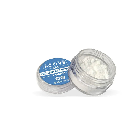 ACTIV8 CBD Pure Isolate Powder: 500mg & 1,000mg CBD - Discreet Smoker