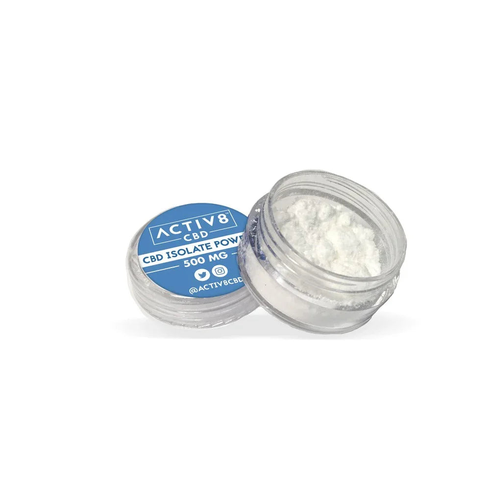 ACTIV8 CBD Pure Isolate Powder: 500mg & 1,000mg CBD - Discreet Smoker