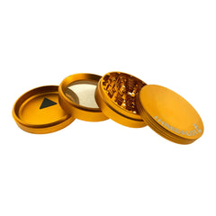 Sir Shredalot 4 Piece Metal Herb Grinder - 100mm - Discreet Smoker