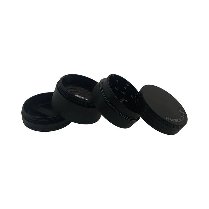 Sir Shredalot 4 Piece Metal Herb Grinder - 40mm, Black