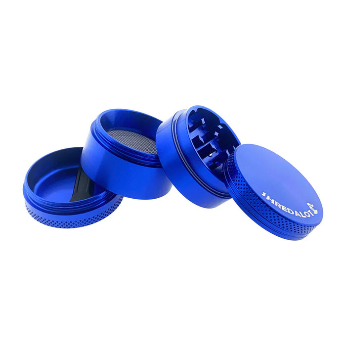 Sir Shredalot 4 Piece Metal Herb Grinder - 40mm, Blue