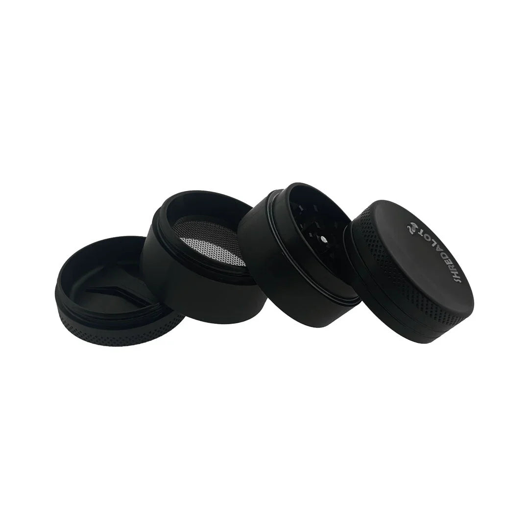 Sir Shredalot 4 Piece Curve Top Metal Herb Grinder - 40mm - Discreet Smoker