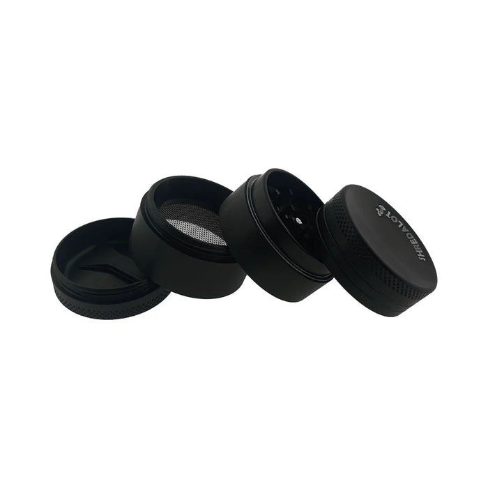 Sir Shredalot 4 Piece Curve Top Metal Herb Grinder - 40mm, Black