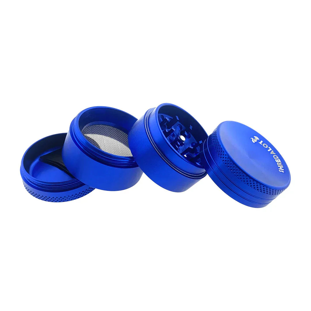Sir Shredalot 4 Piece Curve Top Metal Herb Grinder - 40mm - Discreet Smoker