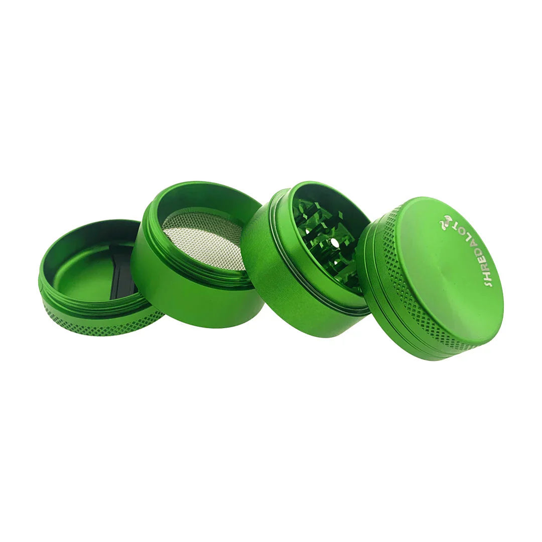 Sir Shredalot 4 Piece Curve Top Metal Herb Grinder - 40mm - Discreet Smoker