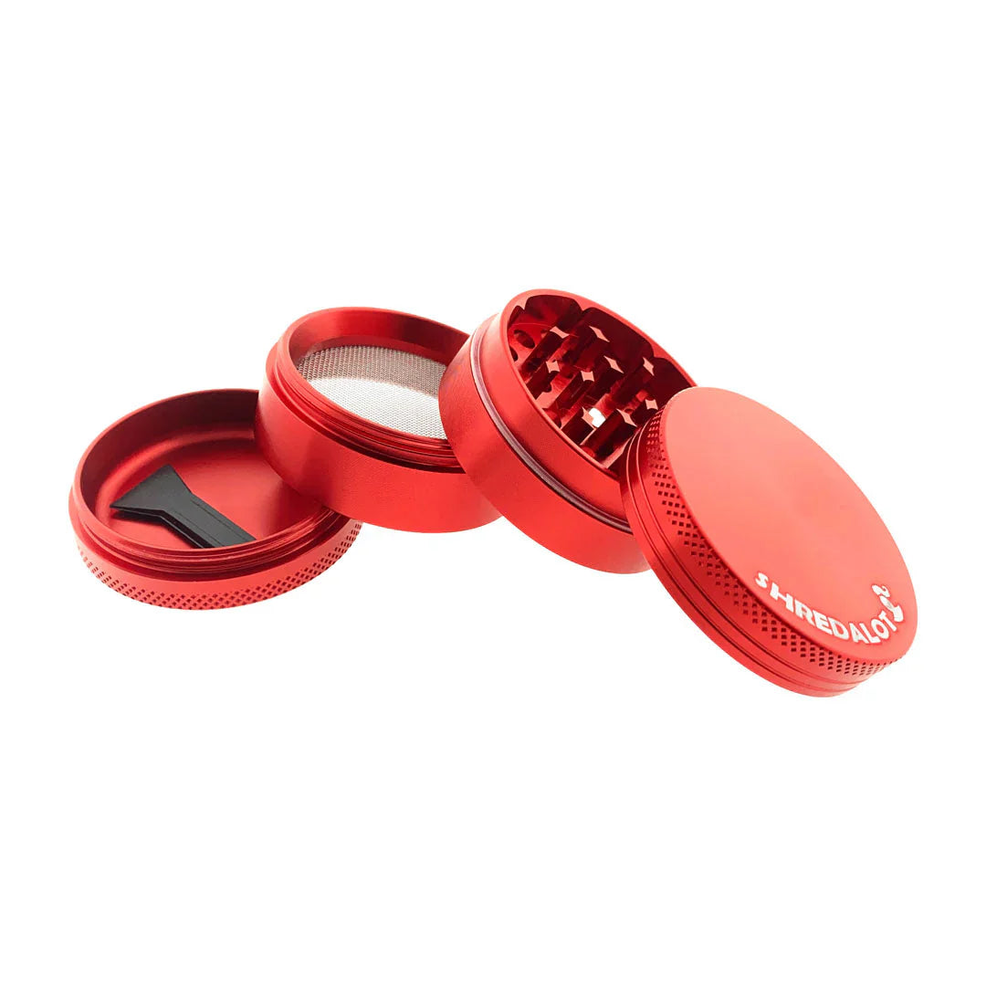 Sir Shredalot Color 4-Piece Metal Herb Grinder - 50mm - Discreet Smoker