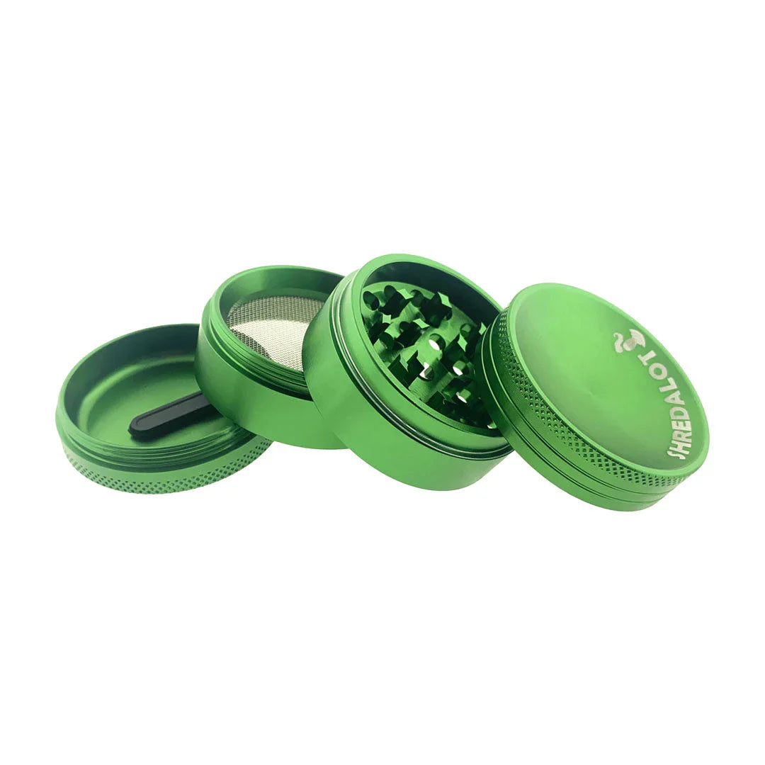 Sir Shredalot 4 Piece Curve Top Metal Herb Grinder - 50mm - Discreet Smoker