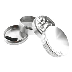 Sir Shredalot 4 Piece Metal Herb Grinder - 63mm - Discreet Smoker