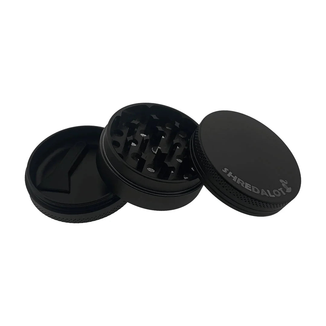 Sir Shredalot 3 Piece Metal Herb Grinder - 50mm - Discreet Smoker