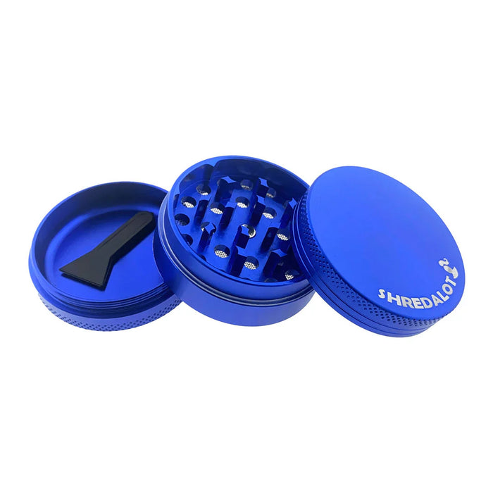 Sir Shredalot 3 Piece Metal Herb Grinder - 50mm, Blue