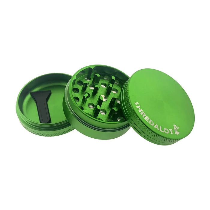 Sir Shredalot 3 Piece Metal Herb Grinder - 50mm, Green