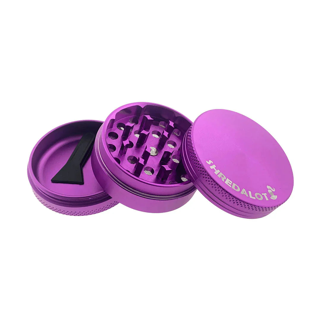 Sir Shredalot 3 Piece Metal Herb Grinder - 50mm - Discreet Smoker