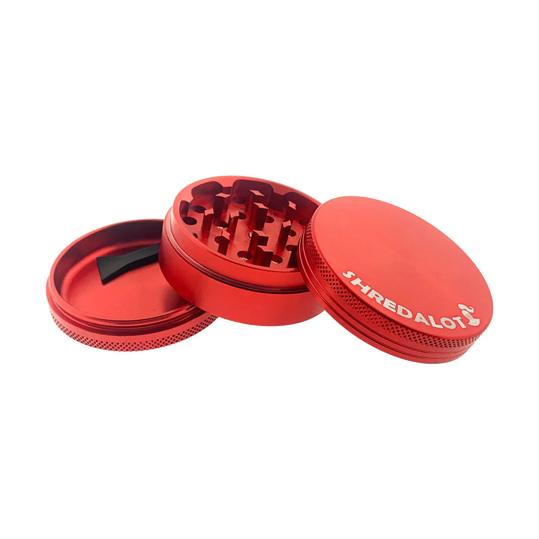Sir Shredalot 3 Piece Metal Herb Grinder - 63mm - Discreet Smoker