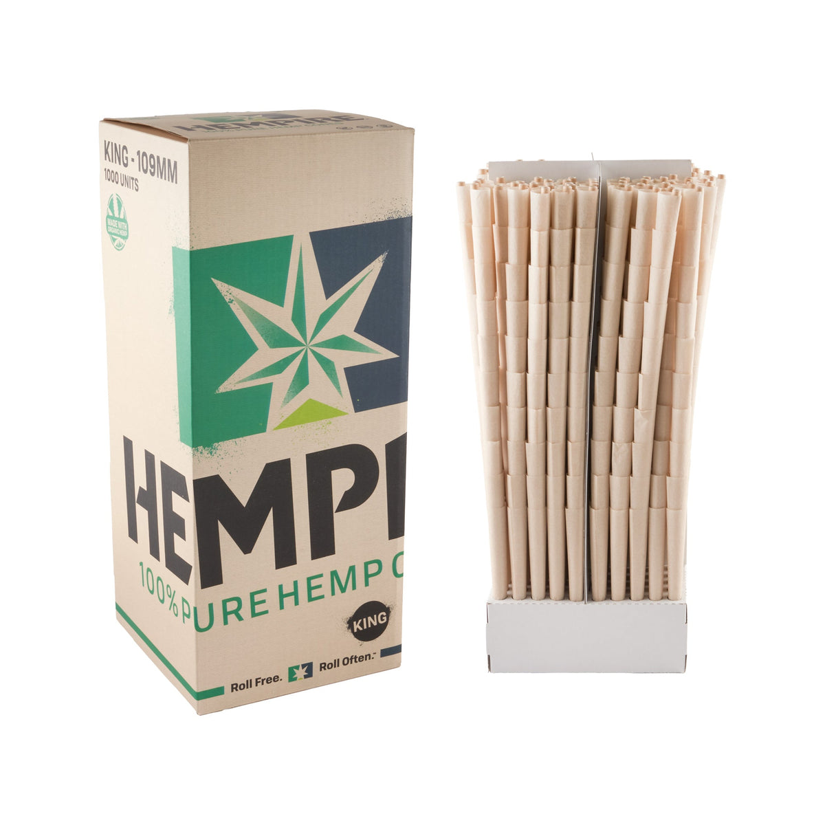 Hempire Paper Cones - 109mm - 1000pc - Discreet Smoker