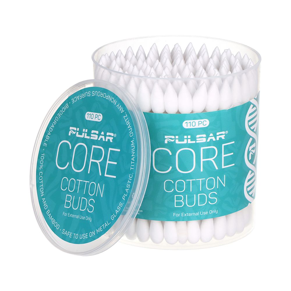 6CT BUNDLE - 110PC TUB - Pulsar CORE Dual Tip Cotton Buds - Discreet Smoker