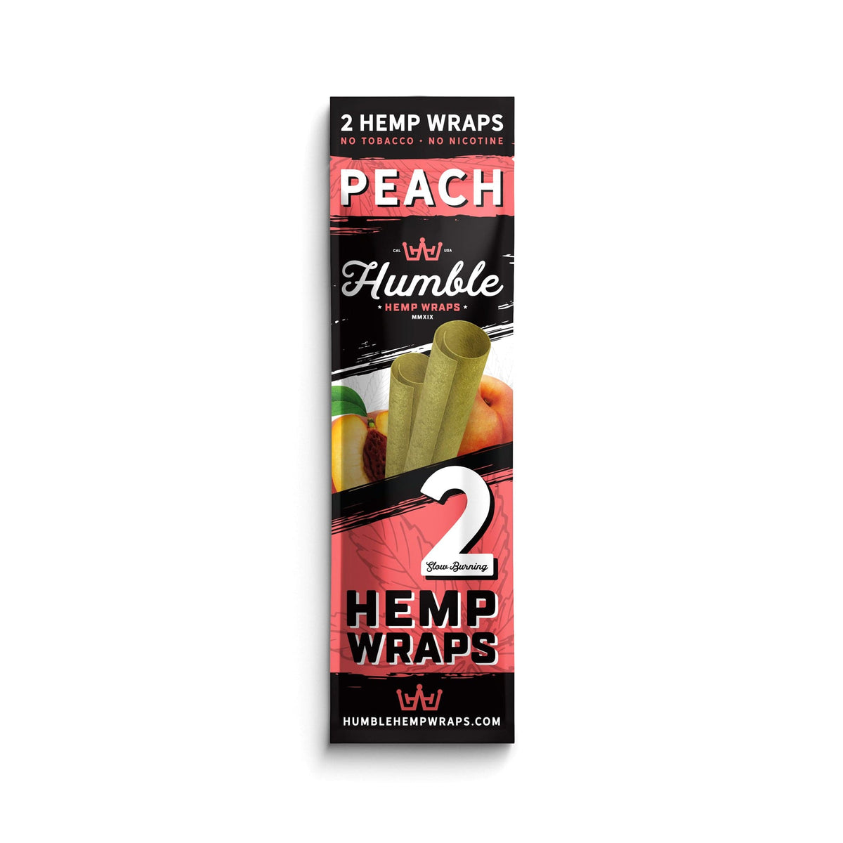 Humble Hemp Wraps - Peach - 25 Pack - Discreet Smoker