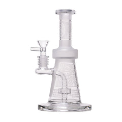 Human Grade Aztec (Sandblasted) Glass Water Pipe - Discreet Smoker