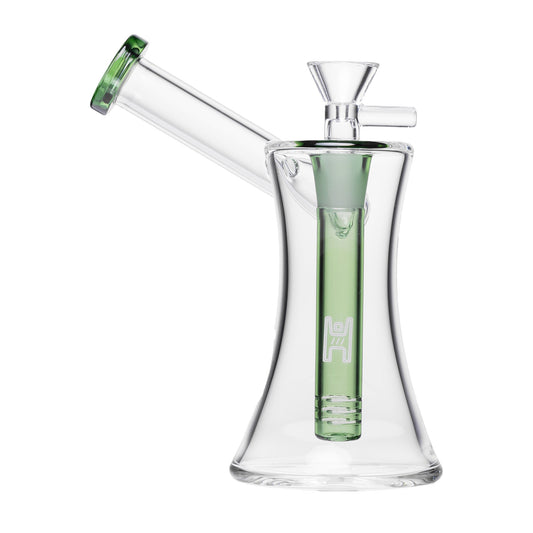 Human Grade 6" Hourglass Sidecar Bubbler - Discreet Smoker
