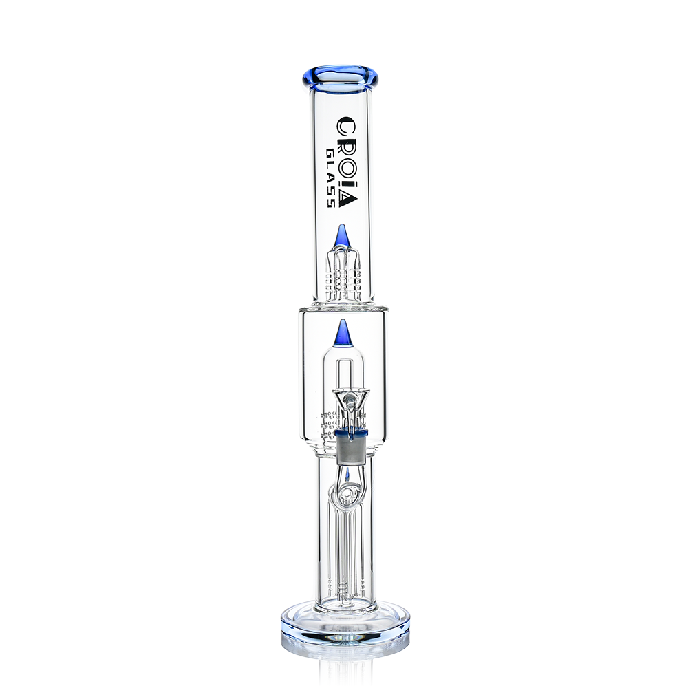 16" Triple Rocket-Perc Scientific Glass Bong | Croia Glass - Discreet Smoker