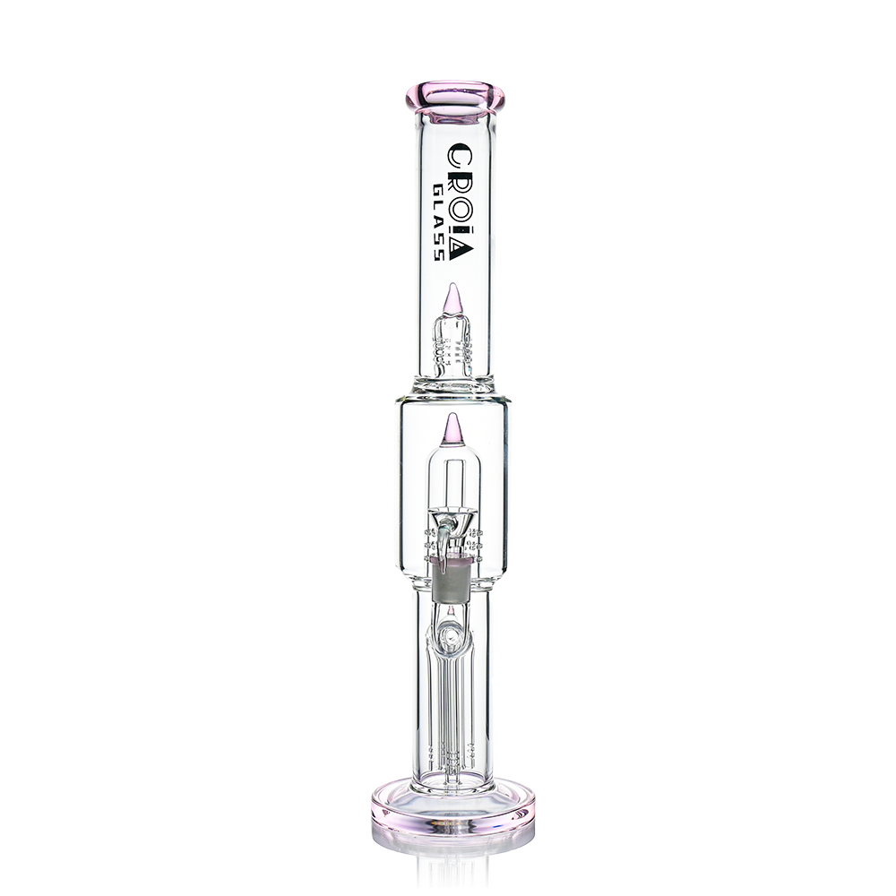 16" Triple Rocket-Perc Scientific Glass Bong | Croia Glass - Discreet Smoker