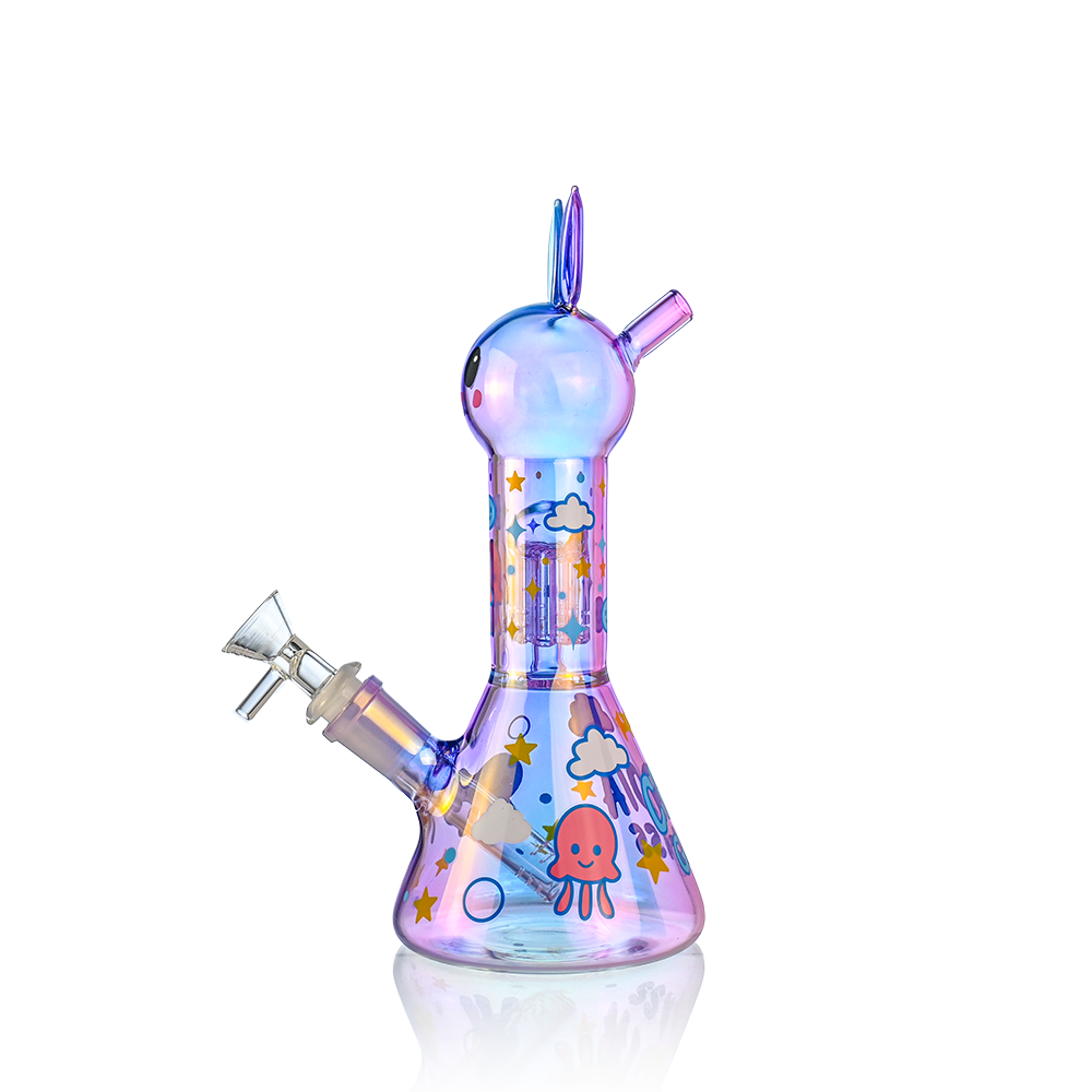 Cute Bunny Beaker Bong with Tree Perc | Croia Glass - Discreet Smoker