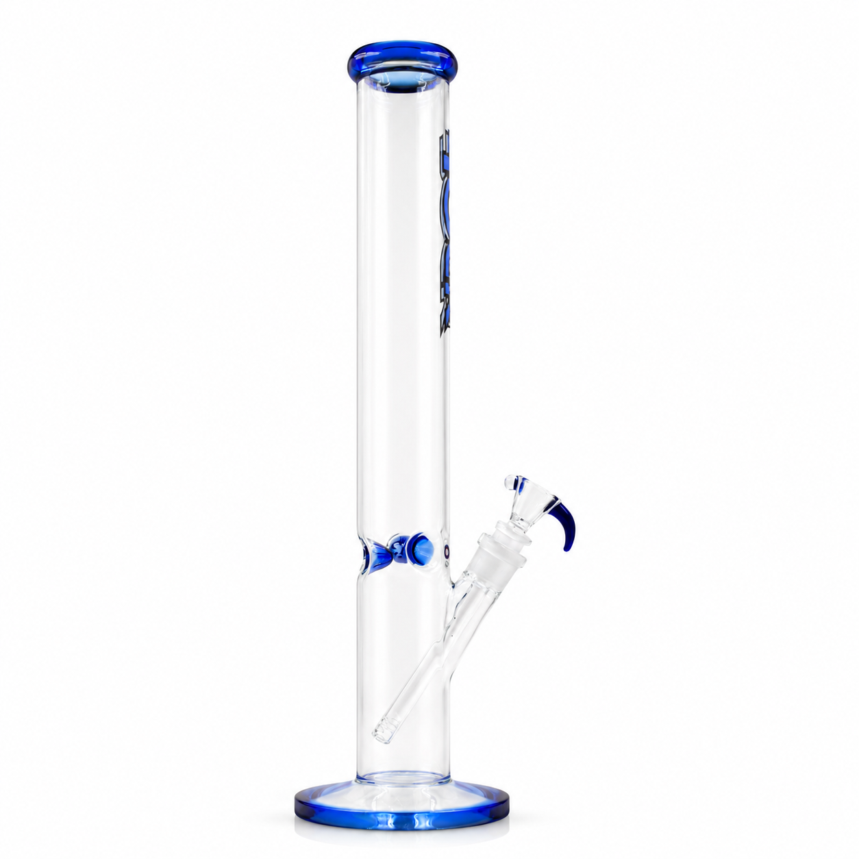 Rock Glass CrystalAxis Straight Tube Bong - Discreet Smoker