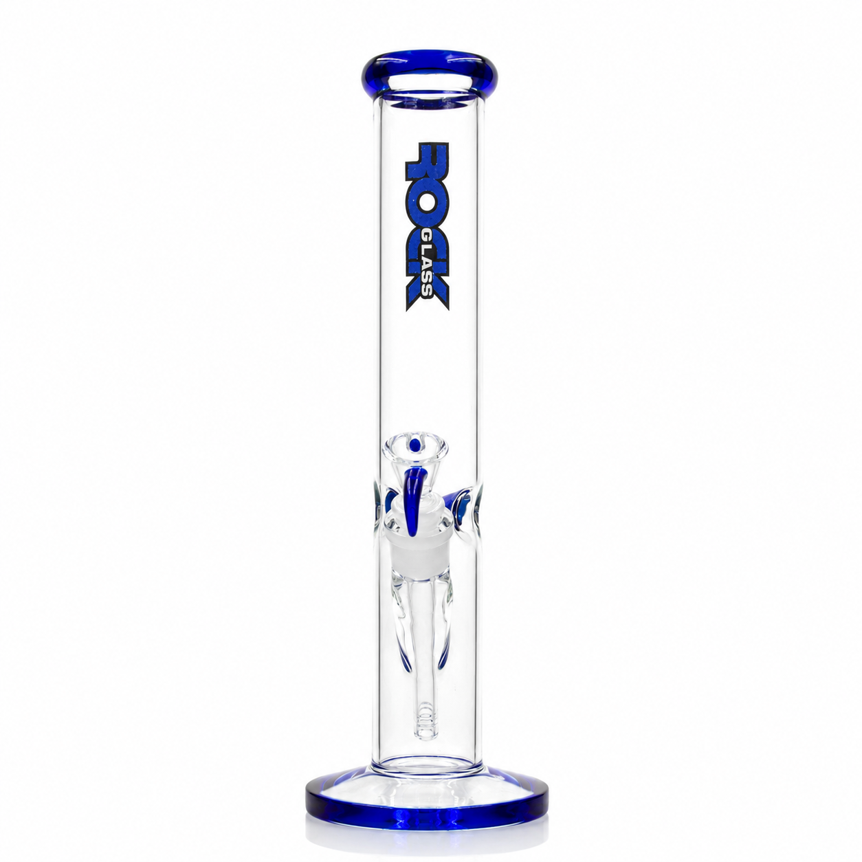 Rock Glass CrystalAxis Straight Tube Bong - Discreet Smoker