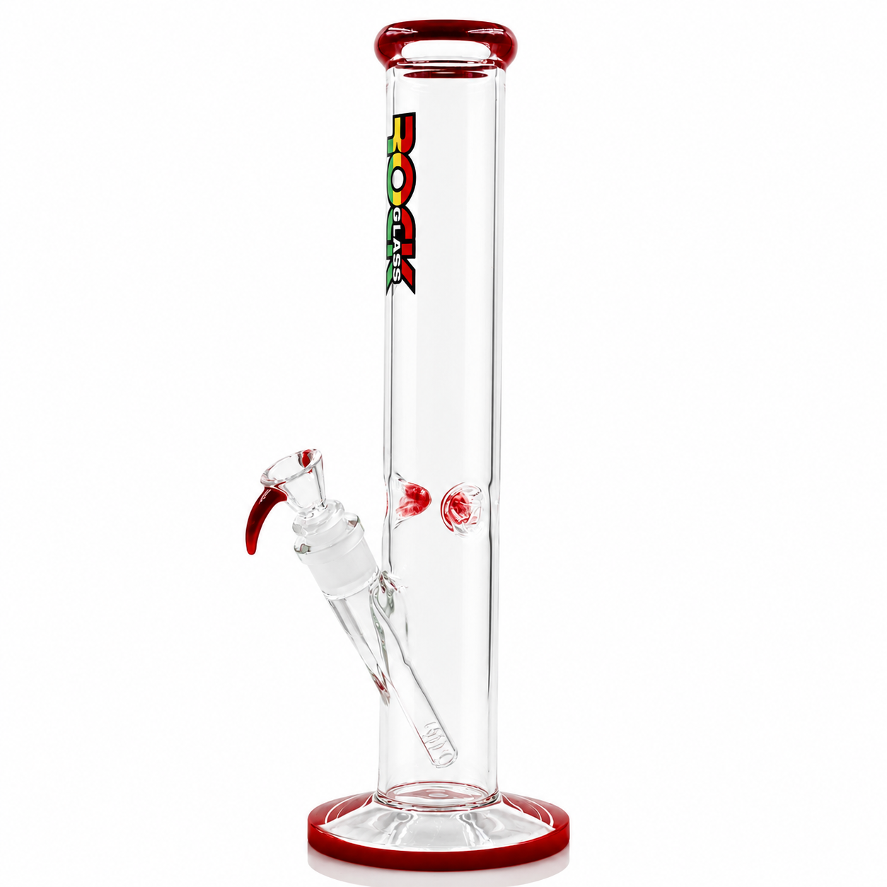Rock Glass CrystalAxis Straight Tube Bong - Discreet Smoker