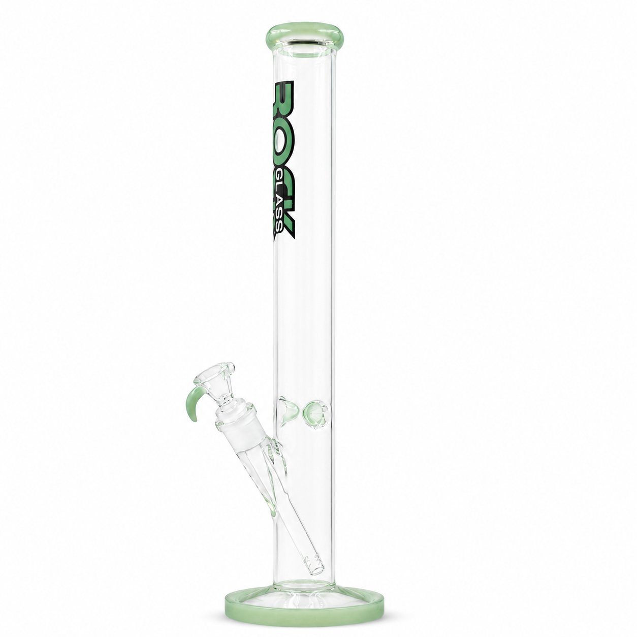 Rock Glass CrystalAxis Straight Tube Bong - Discreet Smoker