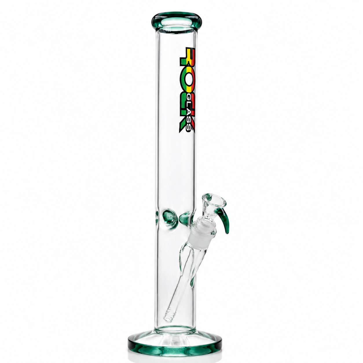 Rock Glass CrystalAxis Straight Tube Bong - Discreet Smoker