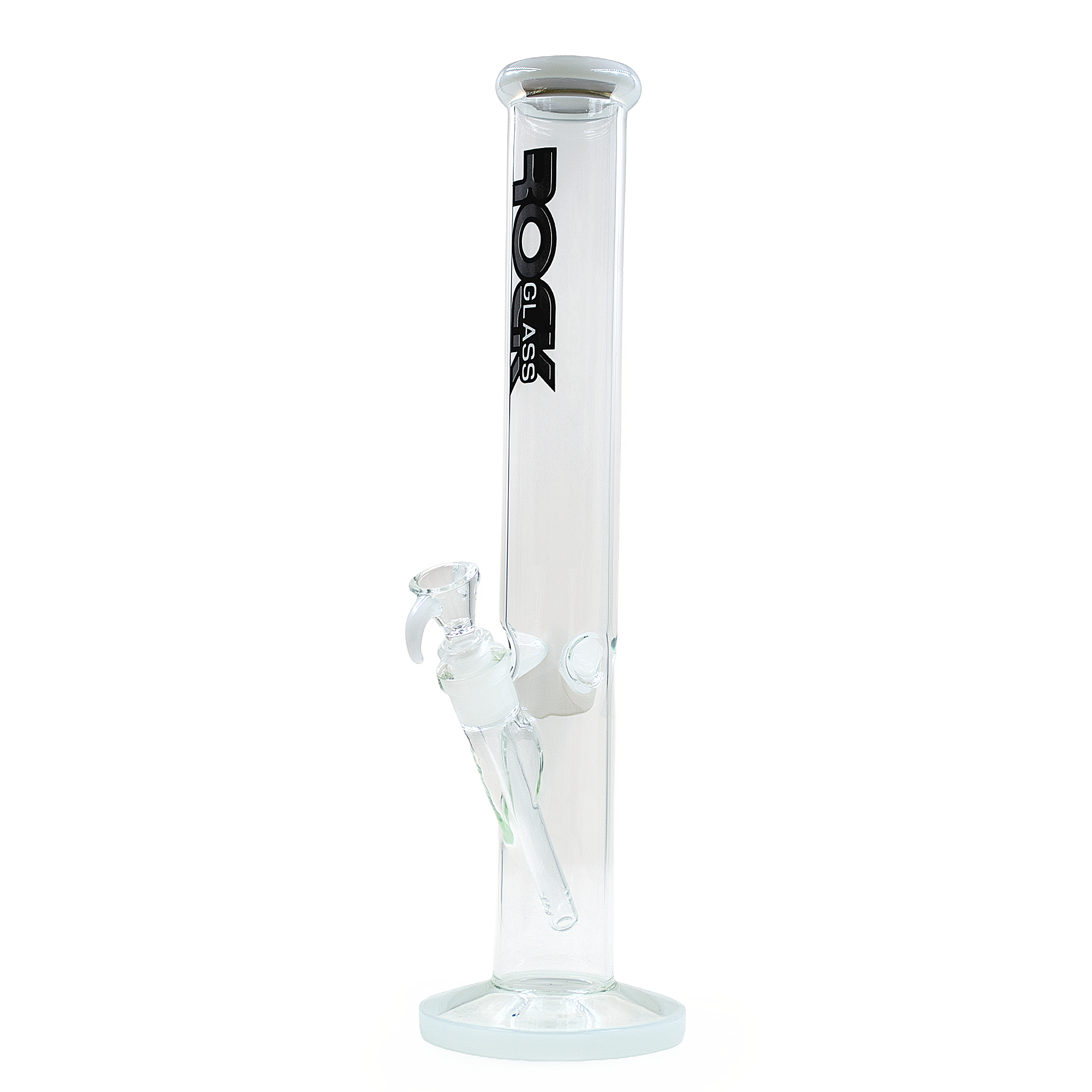 Rock Glass CrystalAxis Straight Tube Bong - Discreet Smoker