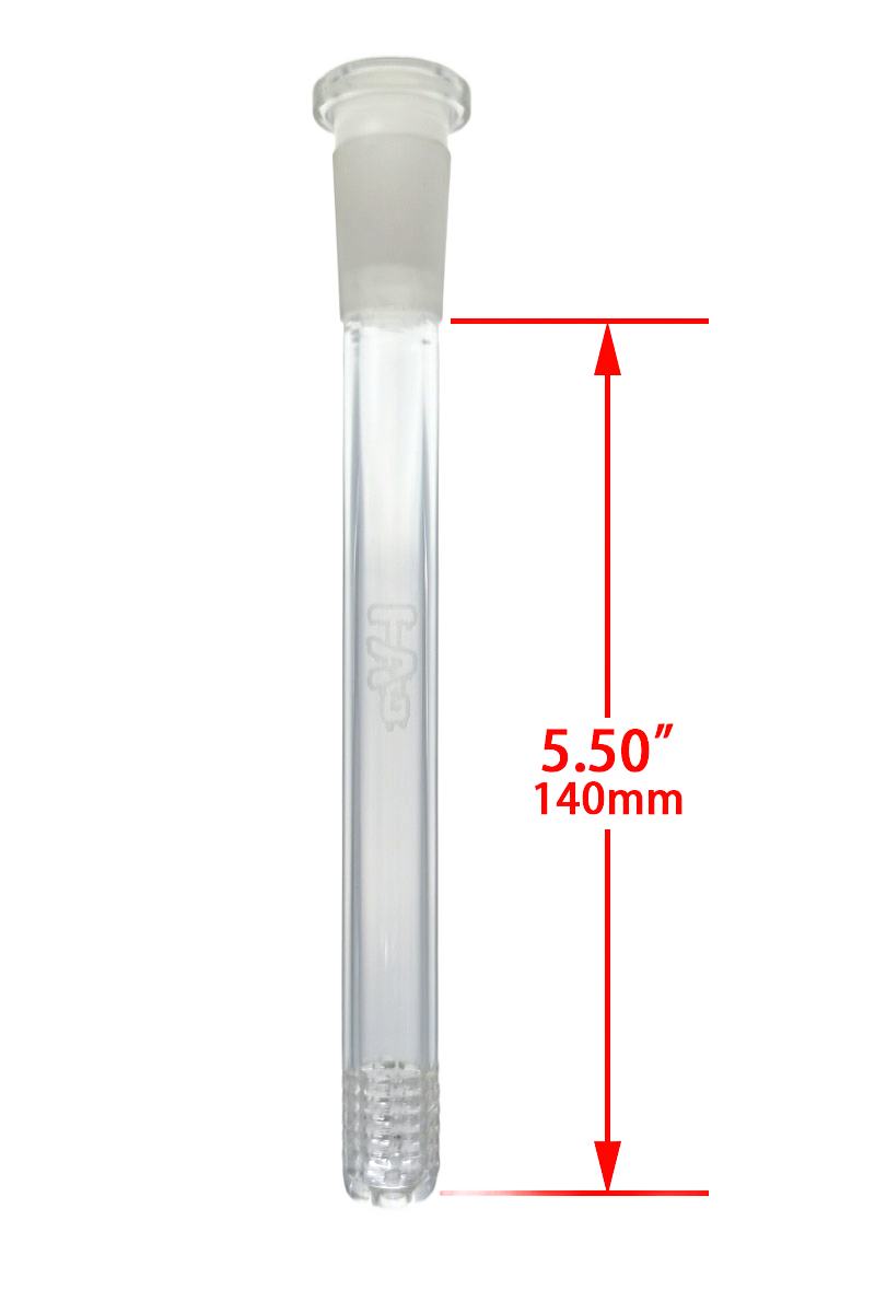 TAG - 18/14MM 6 Row x 3 (54 Hole) Open End Gridded Super Slit Downstem (5.50") - Discreet Smoker