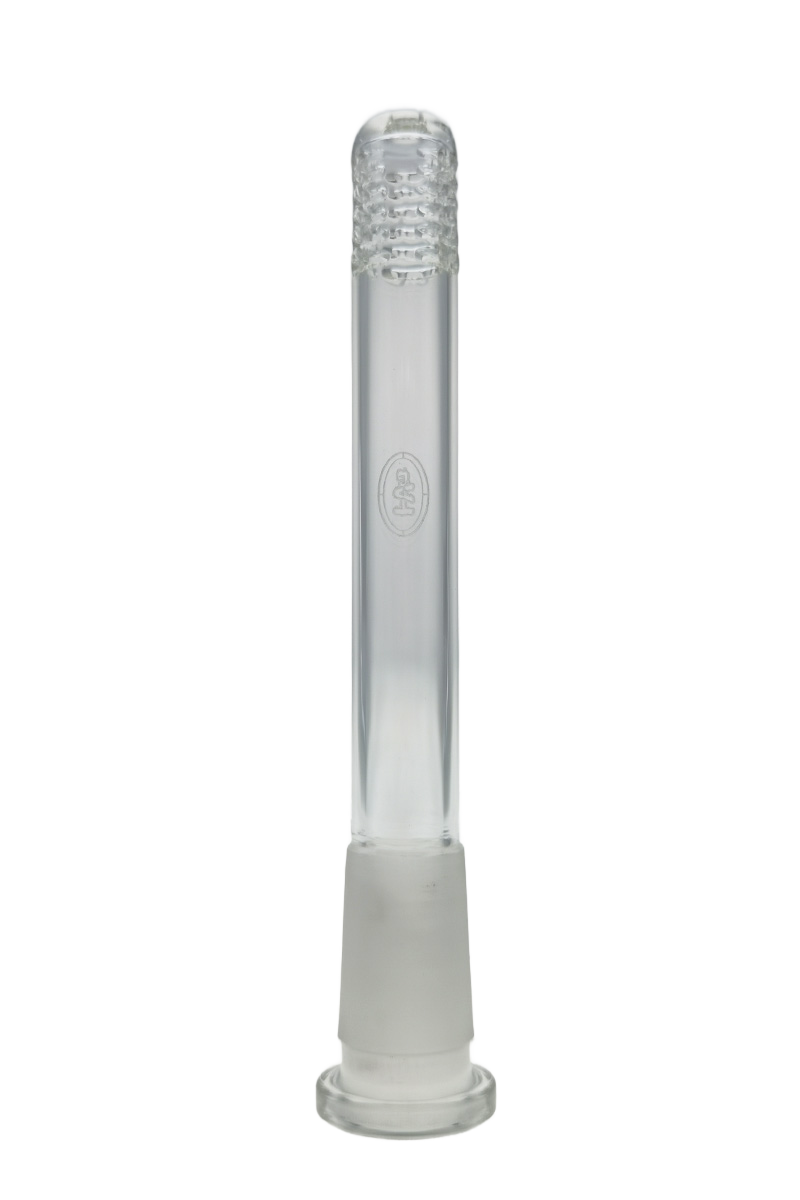 TAG - 18/14MM 6 Row x 3 (54 Hole) Open End Gridded Super Slit Downstem (5.50") - Discreet Smoker
