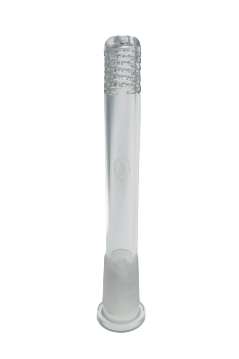 TAG - 18/14MM 6 Row x 3 (54 Hole) Open End Gridded Super Slit Downstem (5.50") - Discreet Smoker