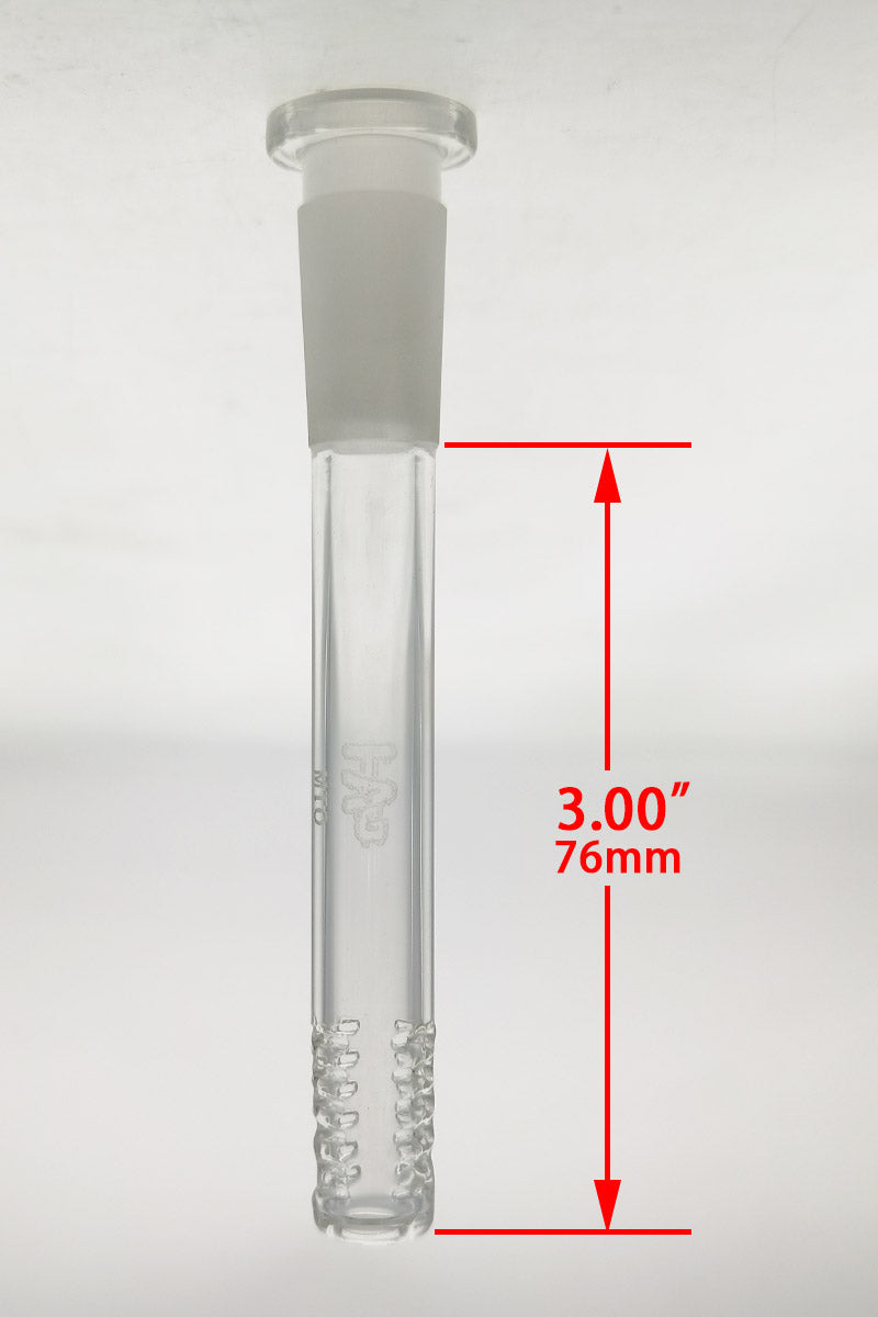 TAG - 14/10MM 6 Row x 2 (36 Hole) Open End Gridded Super Slit Downstem - Discreet Smoker