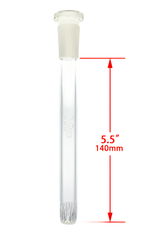TAG - 18/14MM Closed End Rounded Super Slit Showerhead Downstem - Discreet Smoker