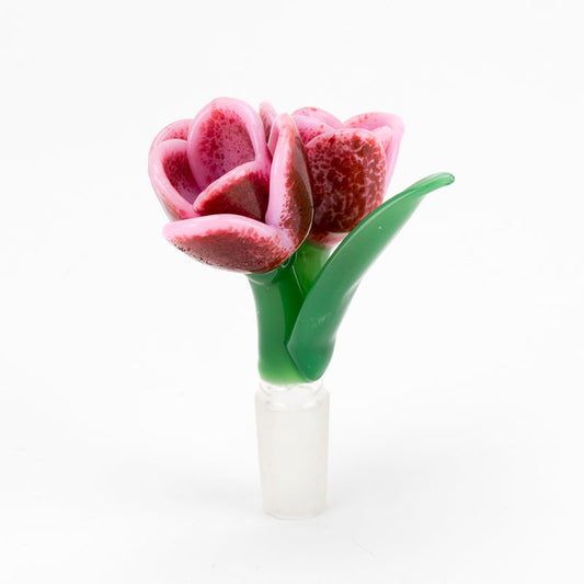 Empire Glassworks Strawberry Cream Tulip Bowl Piece
