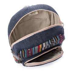 hempmini backpack blue boho
