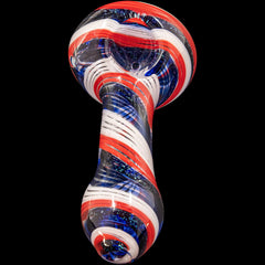 "Stars and Stripes" Glass Spoon Pipe - Discreet Smoker
