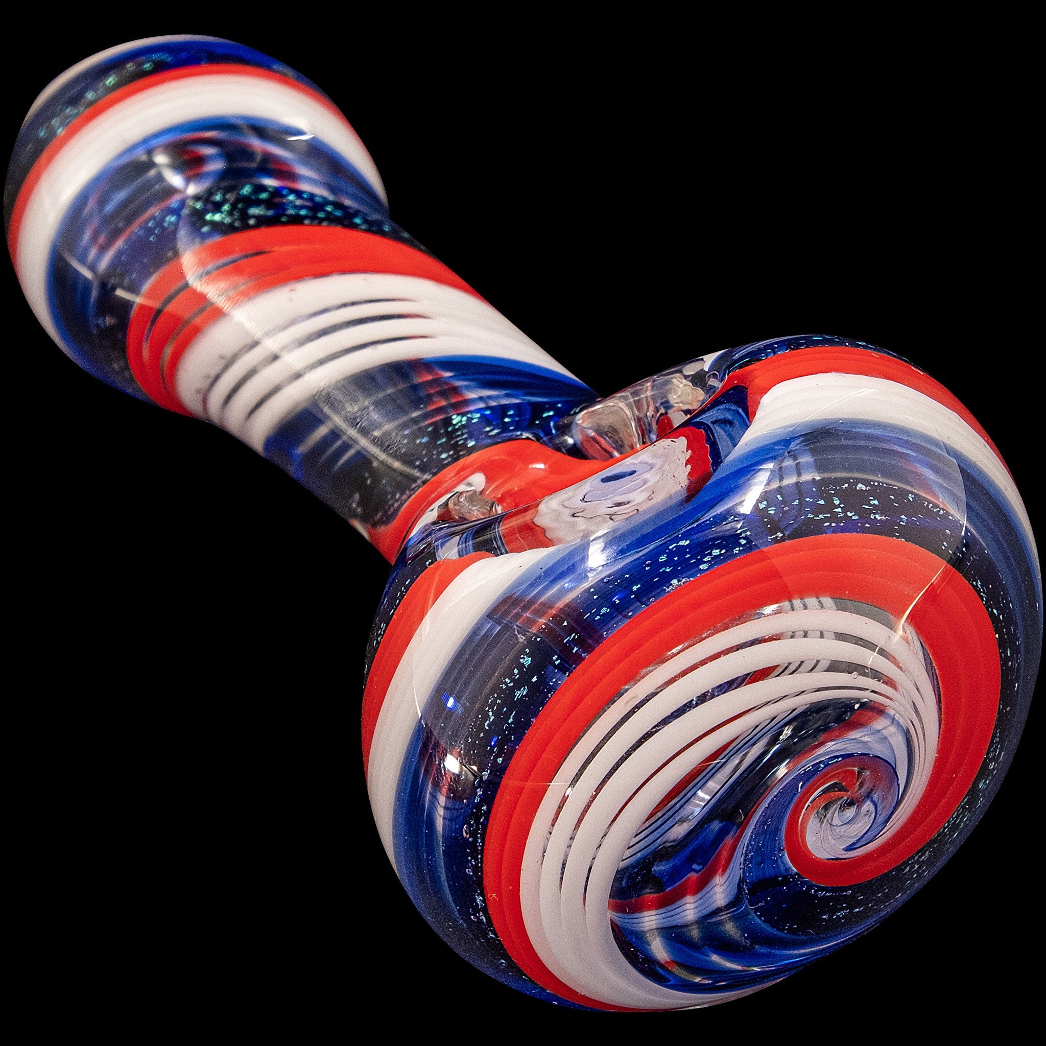 "Stars and Stripes" Glass Spoon Pipe - Discreet Smoker