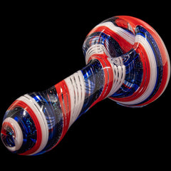 "Stars and Stripes" Glass Spoon Pipe - Discreet Smoker