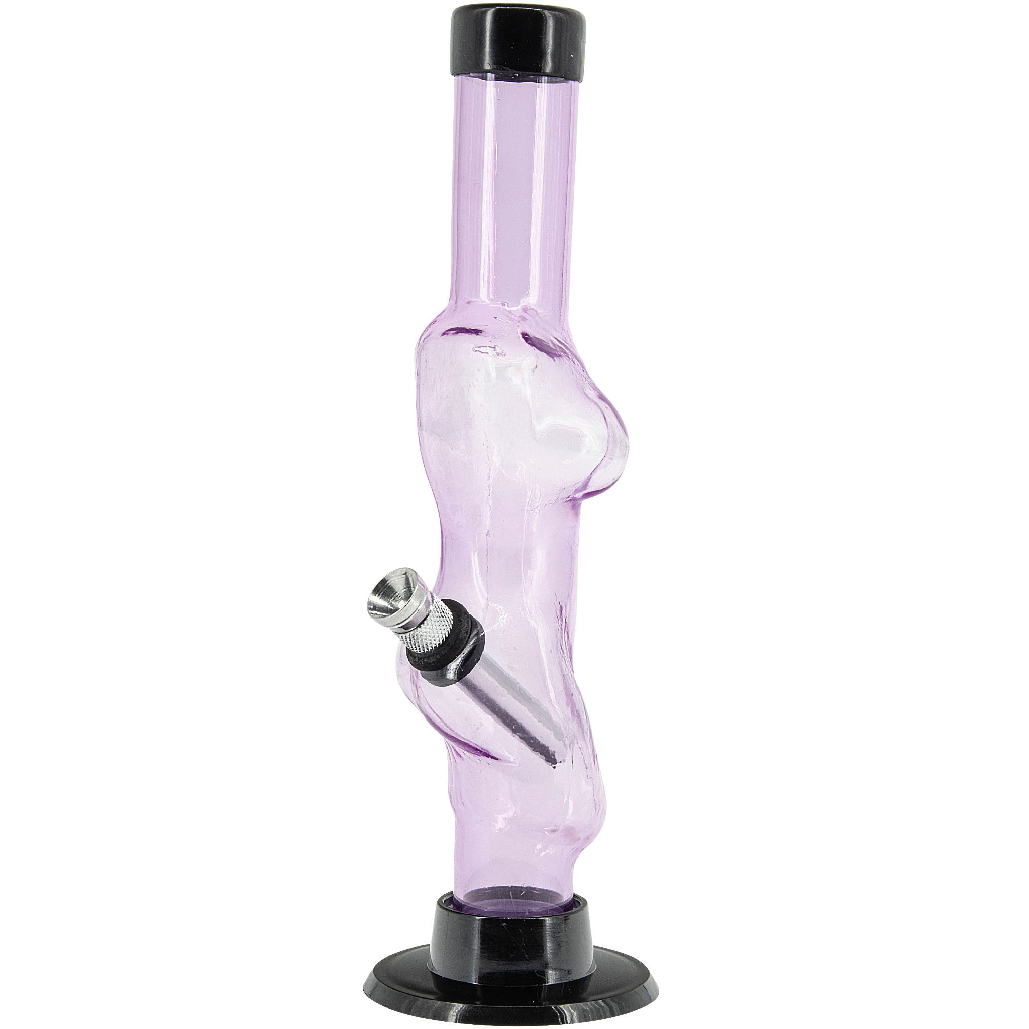 JM Enterprises 8" Acrylic Lady Contour Bong - Multiple Colors - Discreet Smoker
