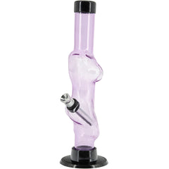 JM Enterprises 8" Acrylic Lady Contour Bong - Multiple Colors - Discreet Smoker