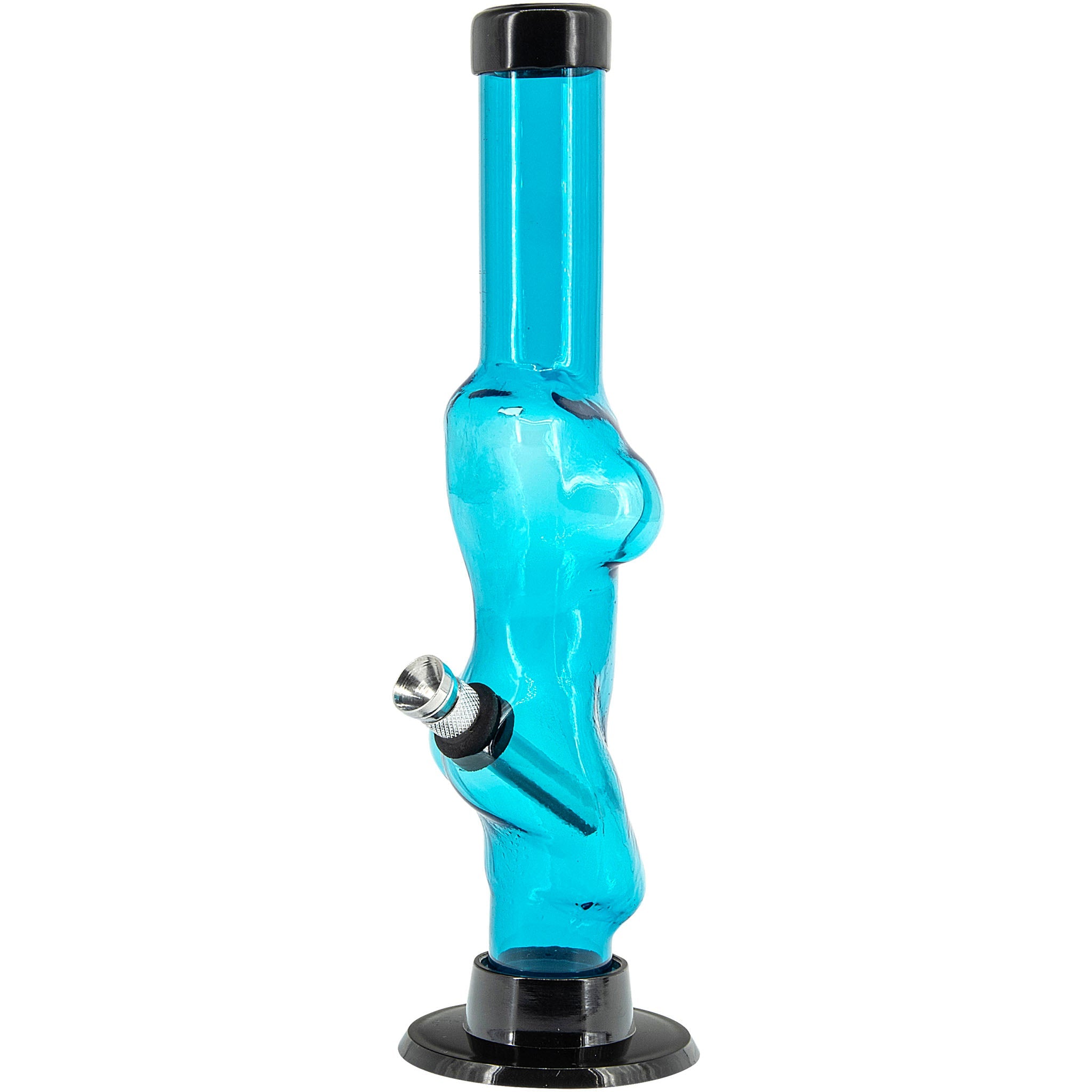 JM Enterprises 8" Acrylic Lady Contour Bong - Multiple Colors - Discreet Smoker