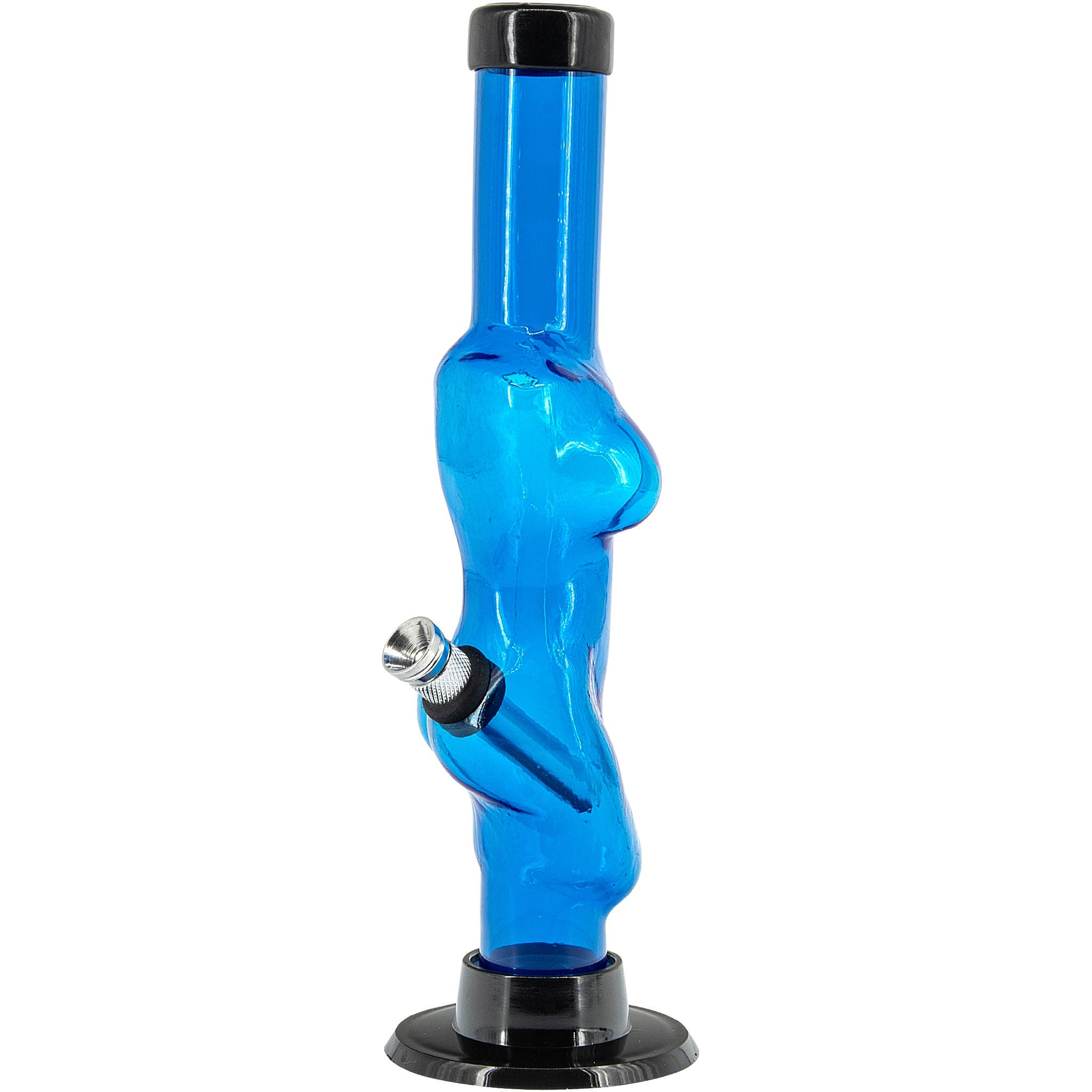 JM Enterprises 8" Acrylic Lady Contour Bong - Multiple Colors - Discreet Smoker