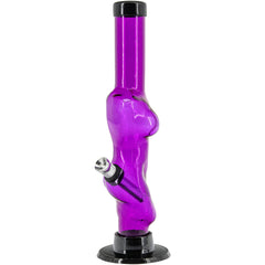 JM Enterprises 8" Acrylic Lady Contour Bong - Multiple Colors - Discreet Smoker