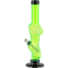JM Enterprises 8" Acrylic Lady Contour Bong - Multiple Colors - Discreet Smoker