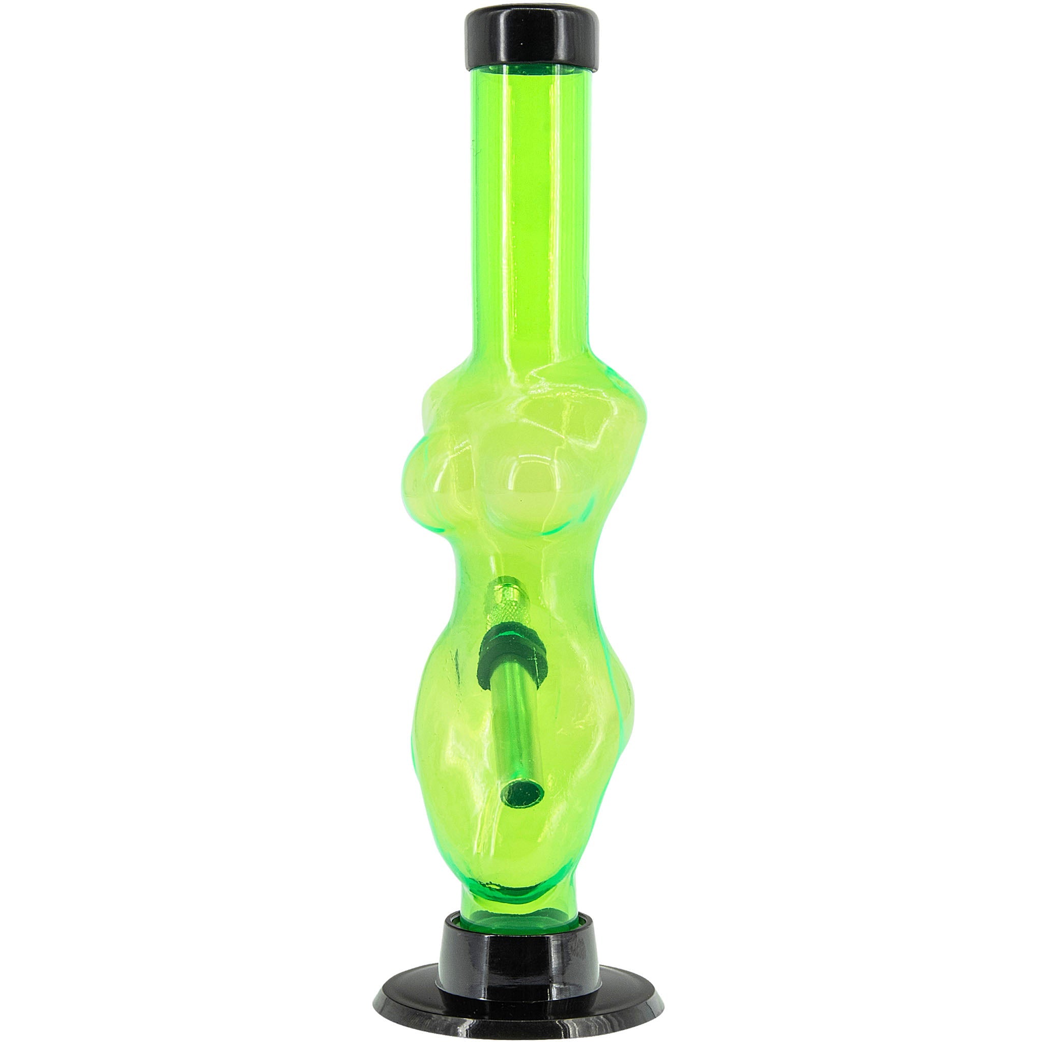 JM Enterprises 8" Acrylic Lady Contour Bong - Multiple Colors - Discreet Smoker