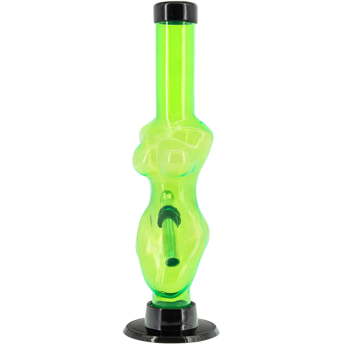 JM Enterprises 8" Acrylic Lady Contour Bong - Multiple Colors - Discreet Smoker